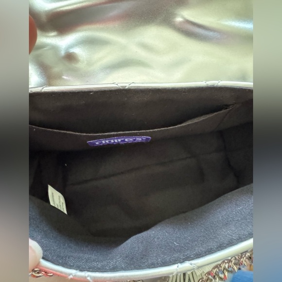 Silver Quilted Chain Bag - Picture 3 of 4